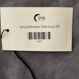 Zyia white effortless tank-long size M